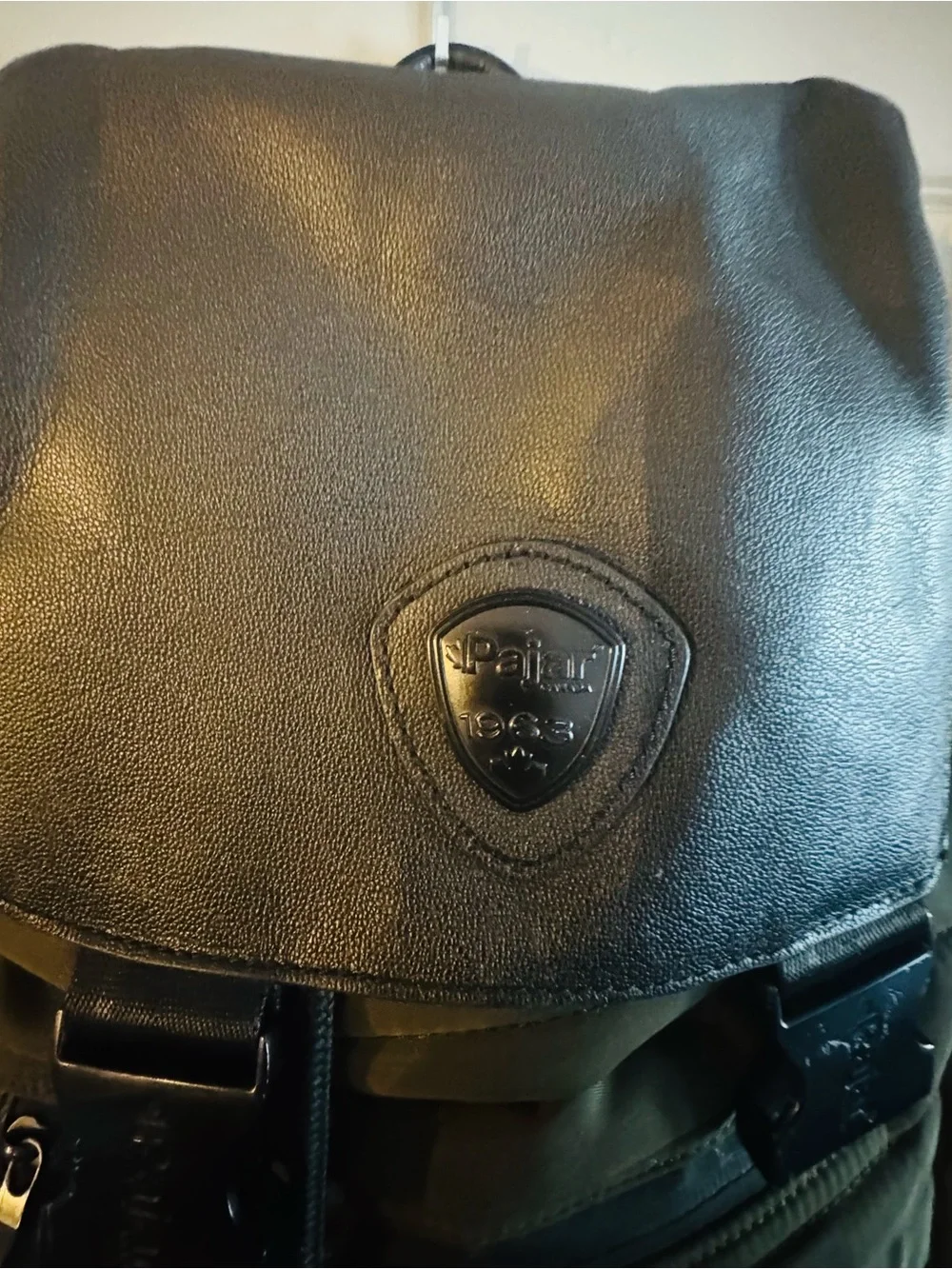 Pajar Olive Green Quilted Backpack with Black Trim
